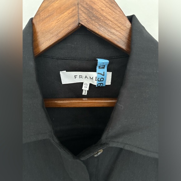 FRAME Arie Cap Sleeve Shirtdress - Picture 6 of 6